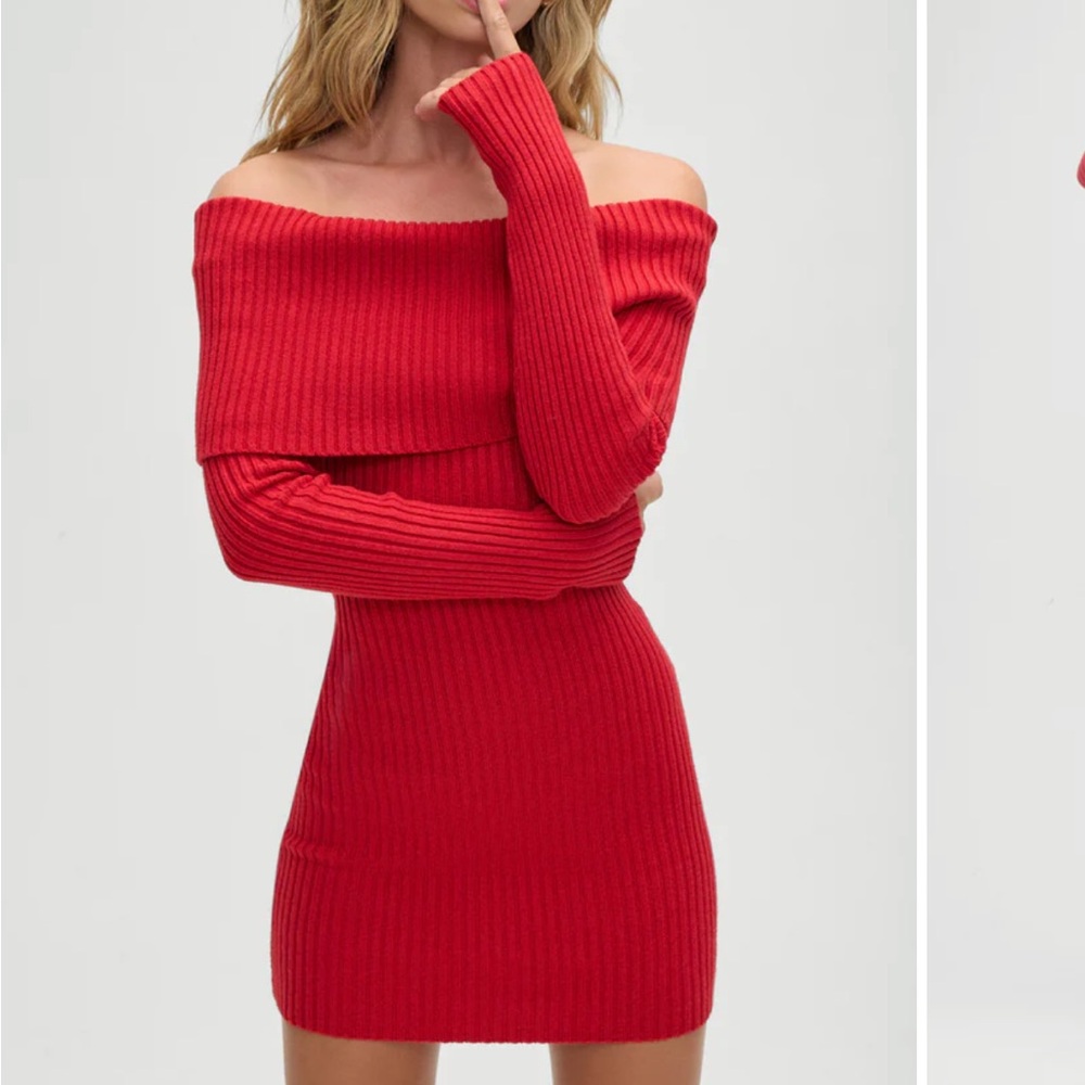 Frankies Bikini Red Knit Dress